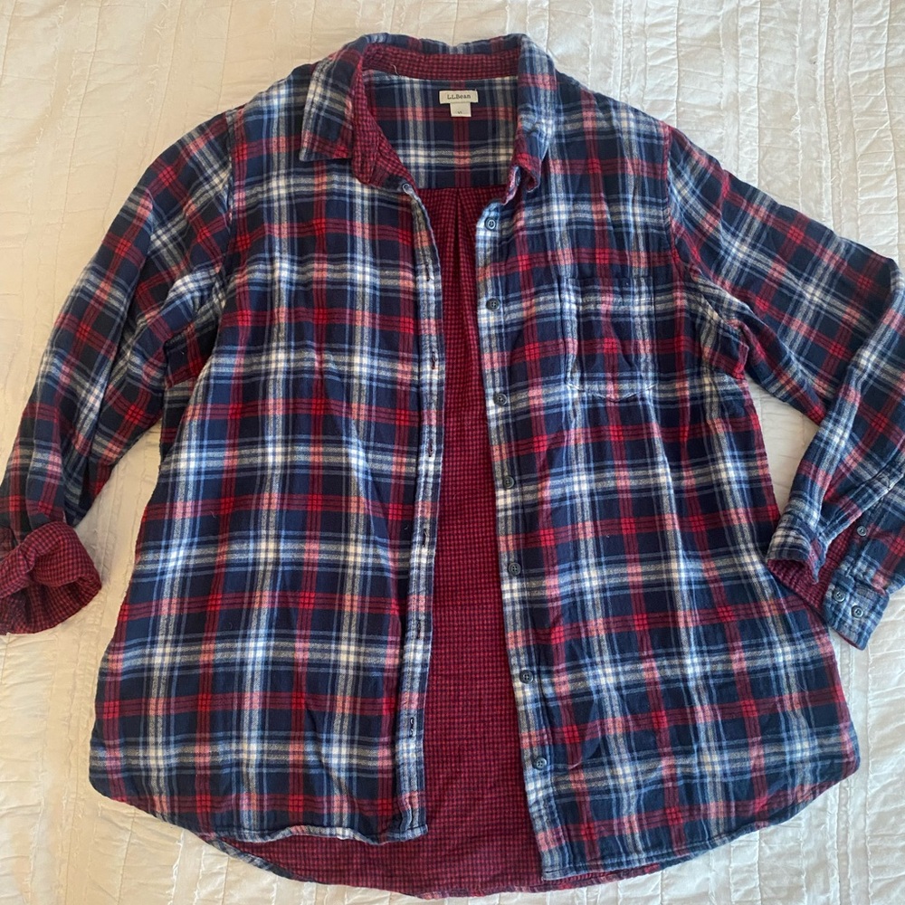 LL Bean lined flannel